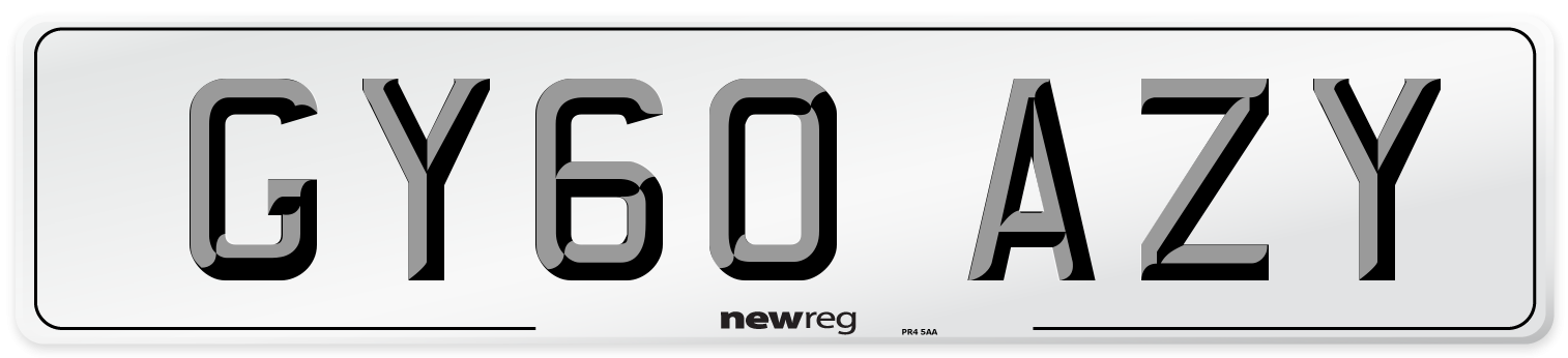 GY60 AZY Number Plate from New Reg